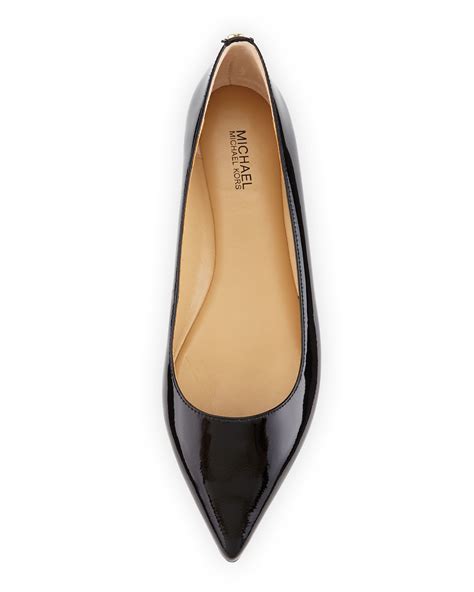 michael kors black pointed toe flats|Michael Kors flats.